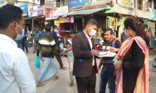 মাটিরাঙ্গায় মাস্ক না পরার দায়ে জরিমানা