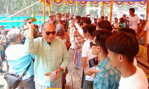 রাজস্থলীর বাঙালহালিয়াতে মারমা সম্প্রদায়ের সাংগ্রাই উৎসব সম্পন্ন