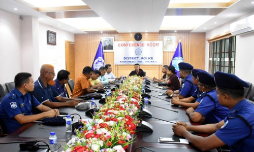 ঘূর্ণিঝড় মোখা মোকাবেলায় রাঙ্গামাটি জেলা পুলিশের প্রস্তুতি সভা